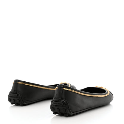 Louis Vuitton Calfskin Zip Oxford Ballerina Flats 40 Black 4 of 10