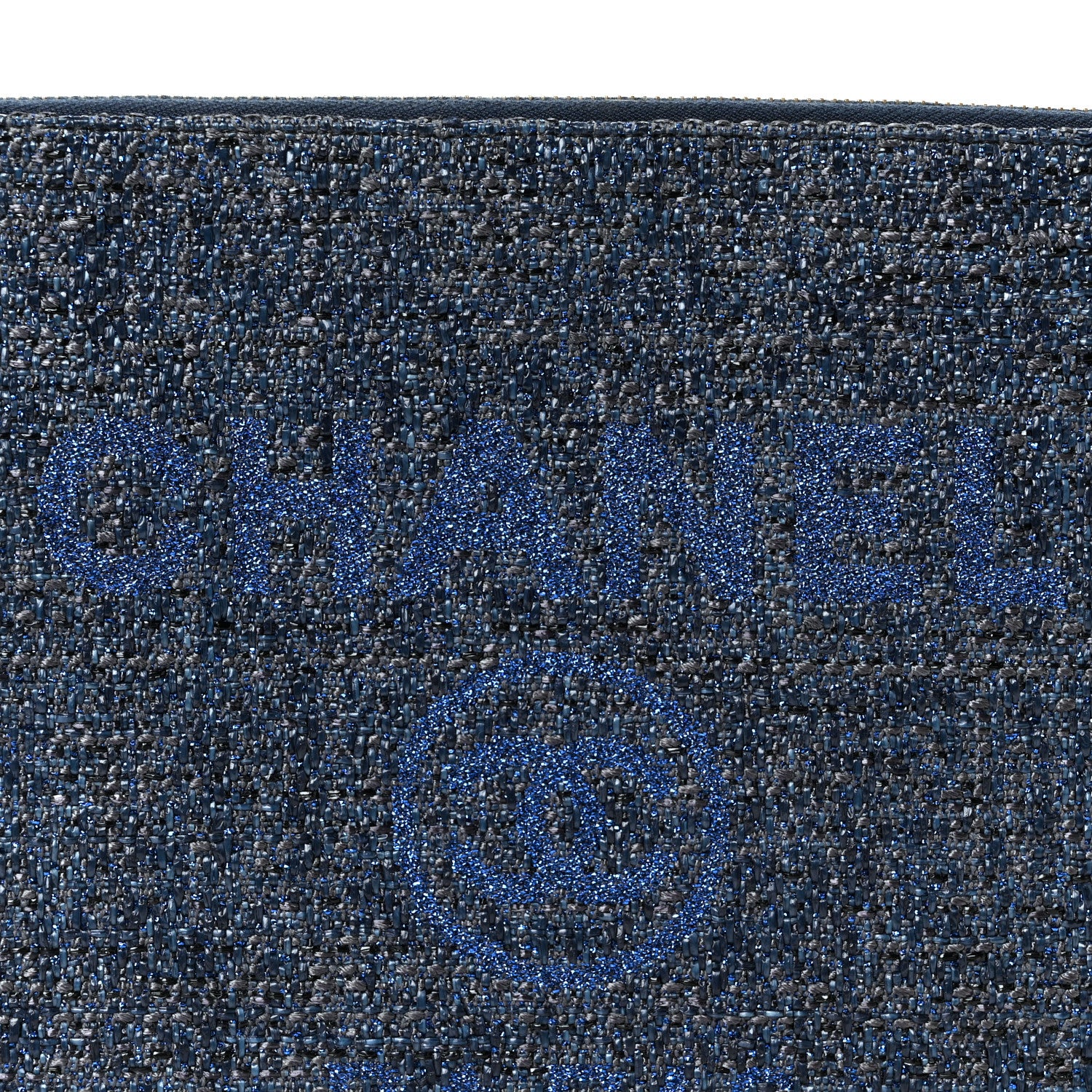 Chanel Woven Straw Raffia Medium Deauville Cosmetic Pouch Black 8 of 11