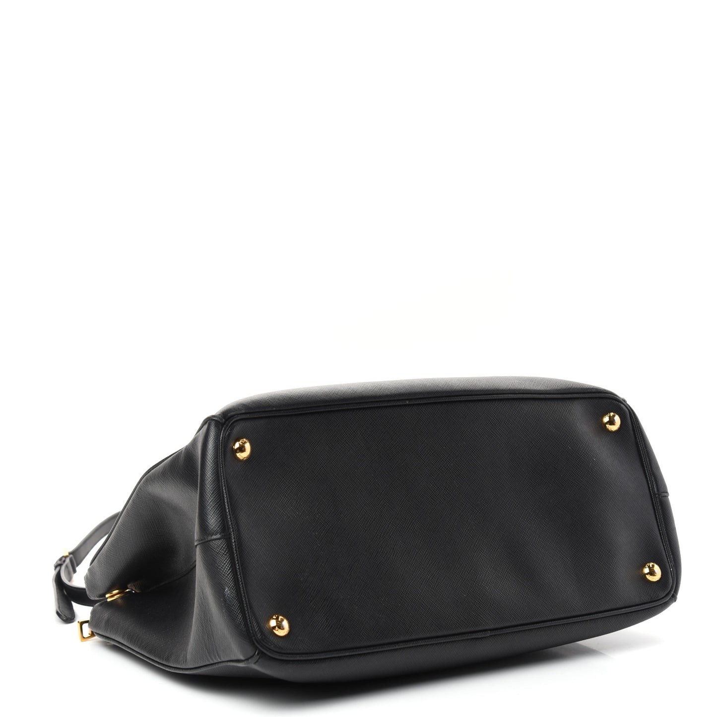 Saffiano Medium Galleria Double Zip Tote Black