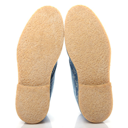 Louis Vuitton Monogram Denim Mens High-Derby Boots 7 Blue 6 of 12