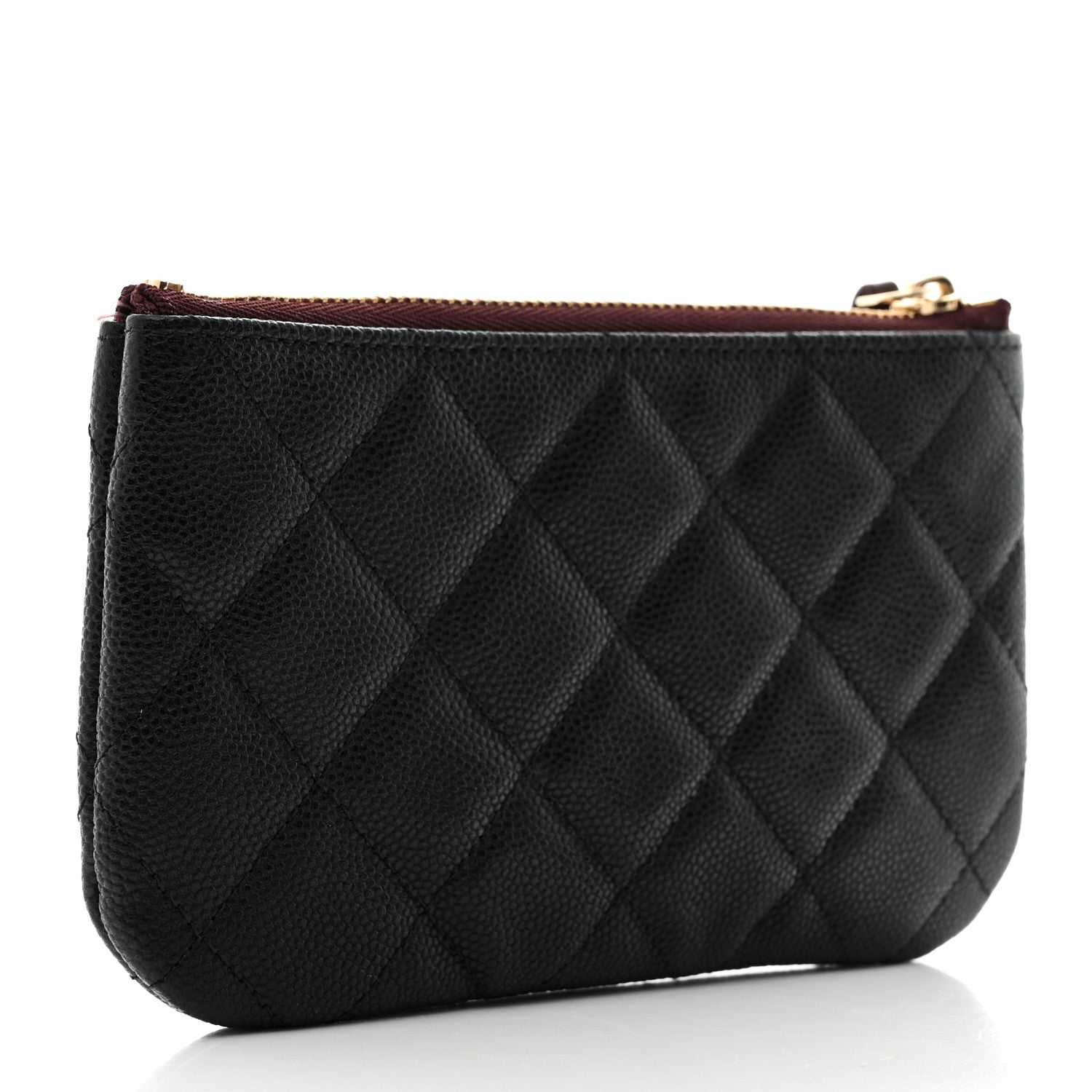 Chanel Caviar Quilted Small Cosmetic Case Black 3 of 9