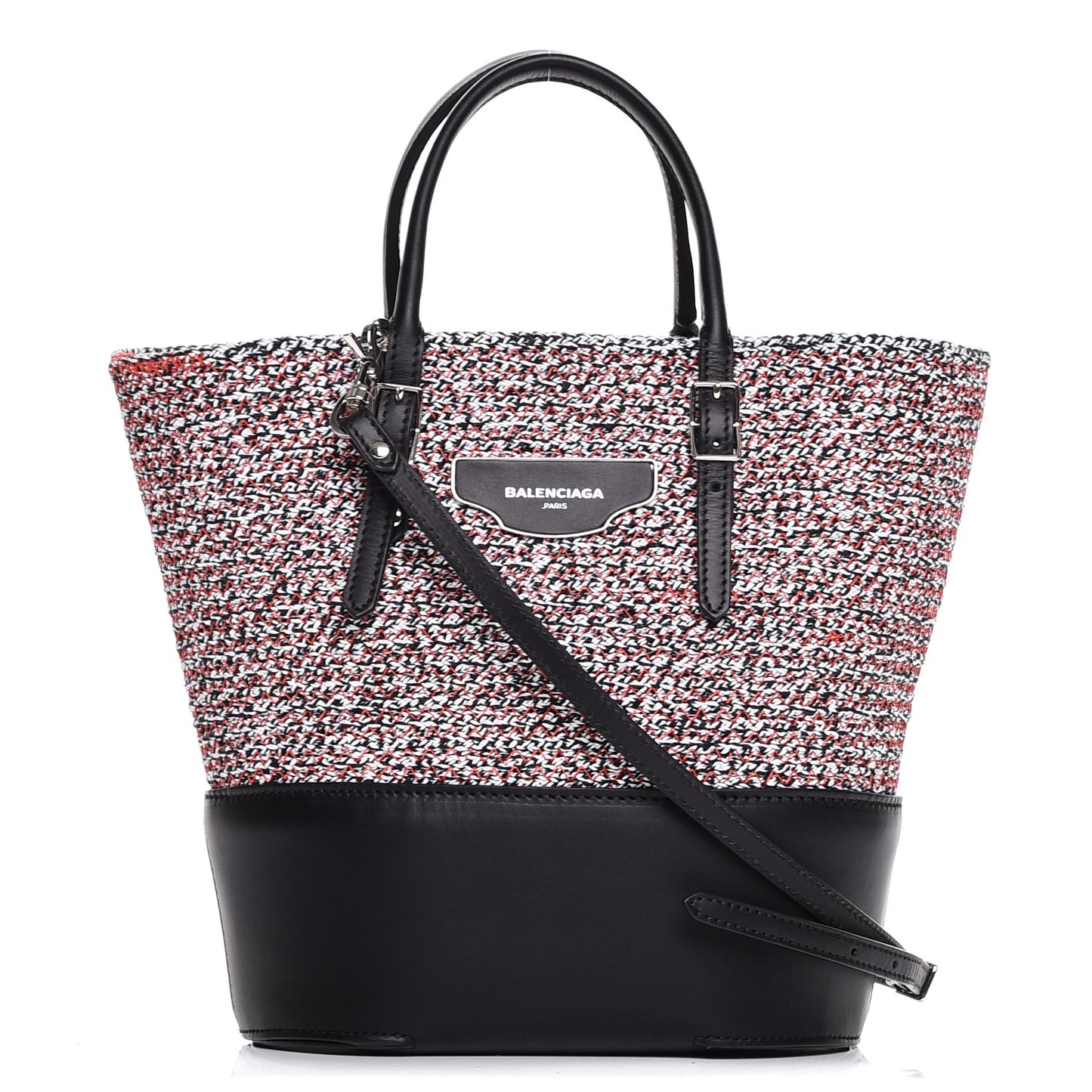 Veau Woven Shopper Tote Red