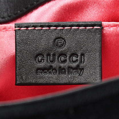 Gucci Velvet Matelasse Mini GG Marmont Shoulder Bag Black 6 of 10