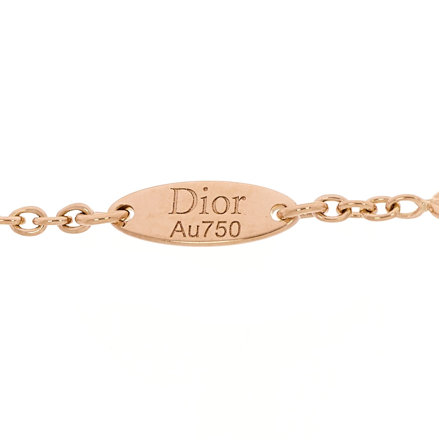Christian Dior 18K Rose Gold Diamond Pink Opal Rose Des Vents 5 Charm Bracelet 5 of 6