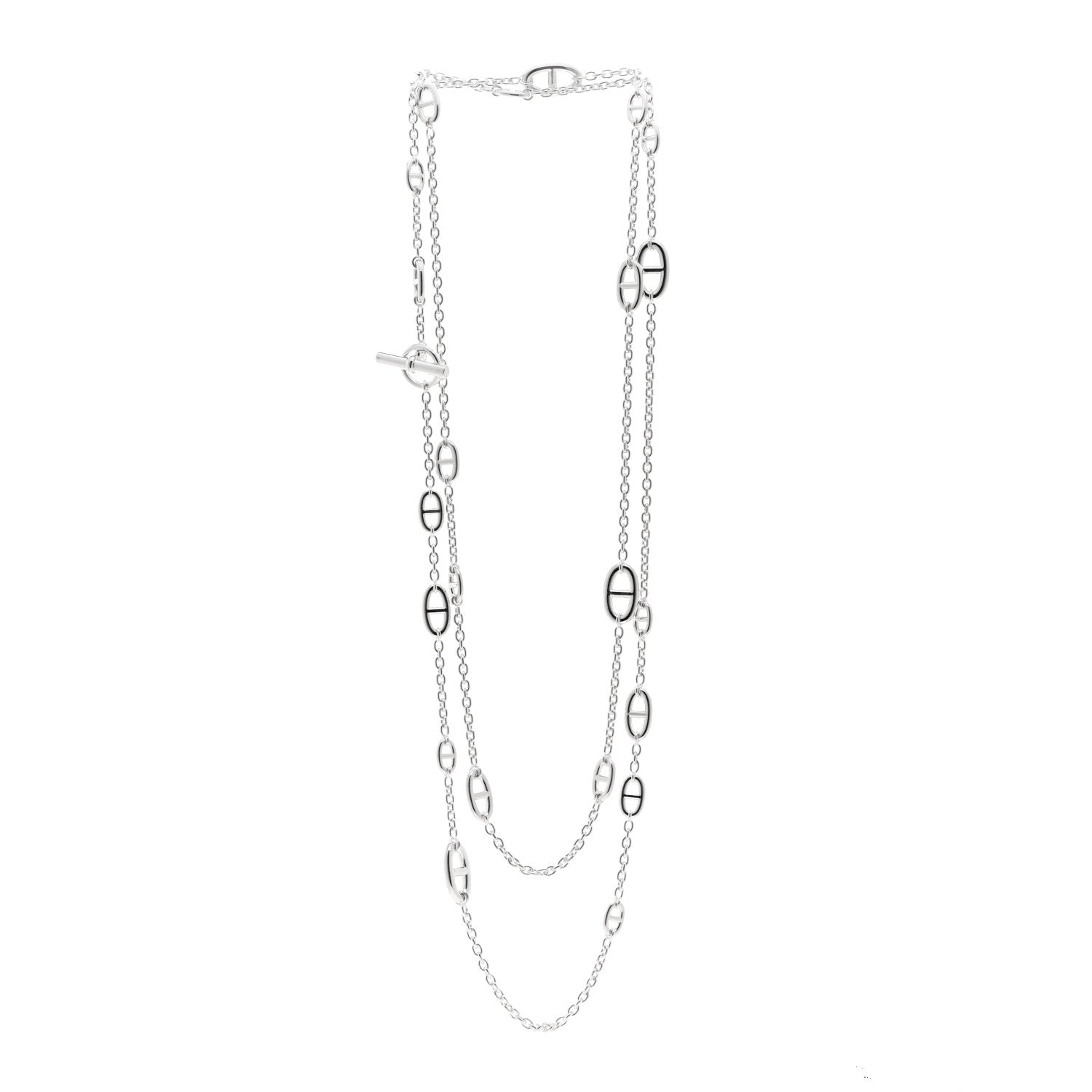 Hermes Sterling Silver Farandole Necklace 160 3 of 5