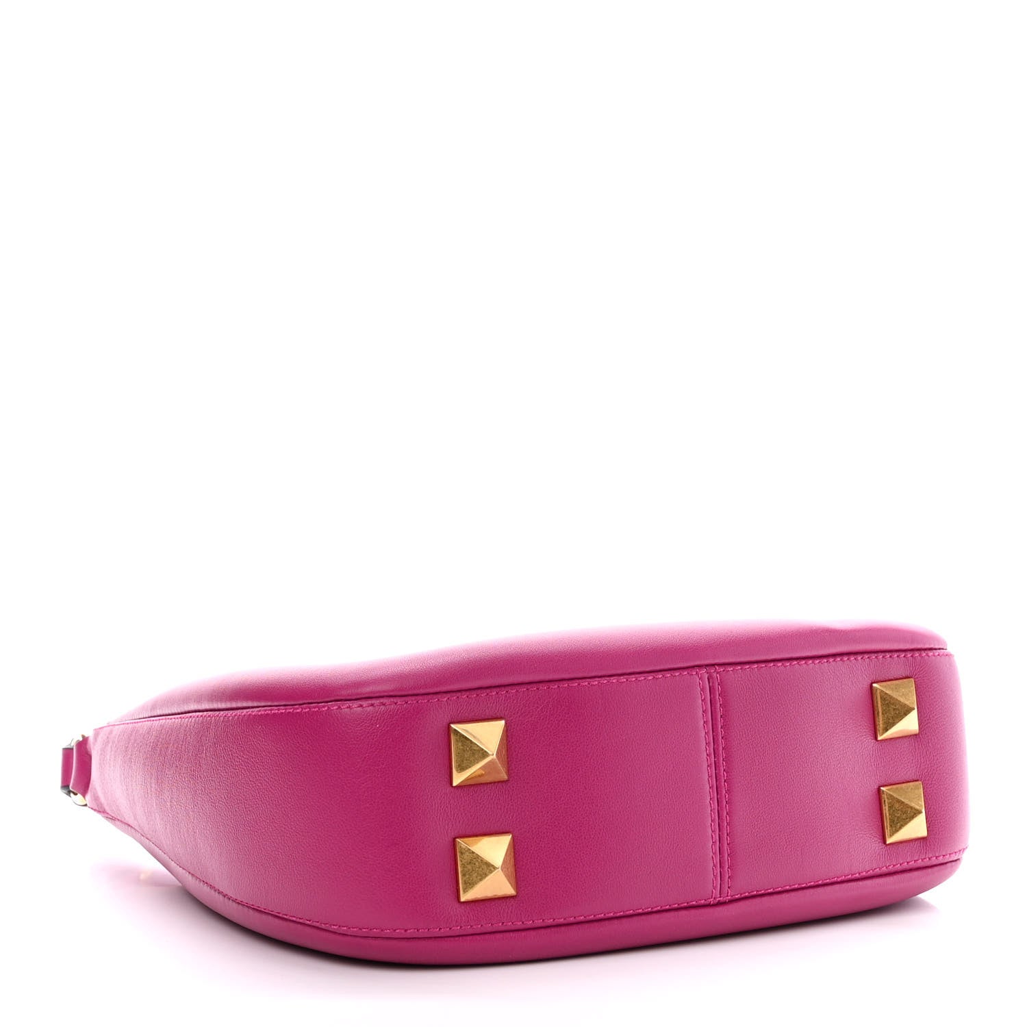 Valentino Garavani Calfskin Stud Sign Zip Hobo Rose Violet 4 of 10