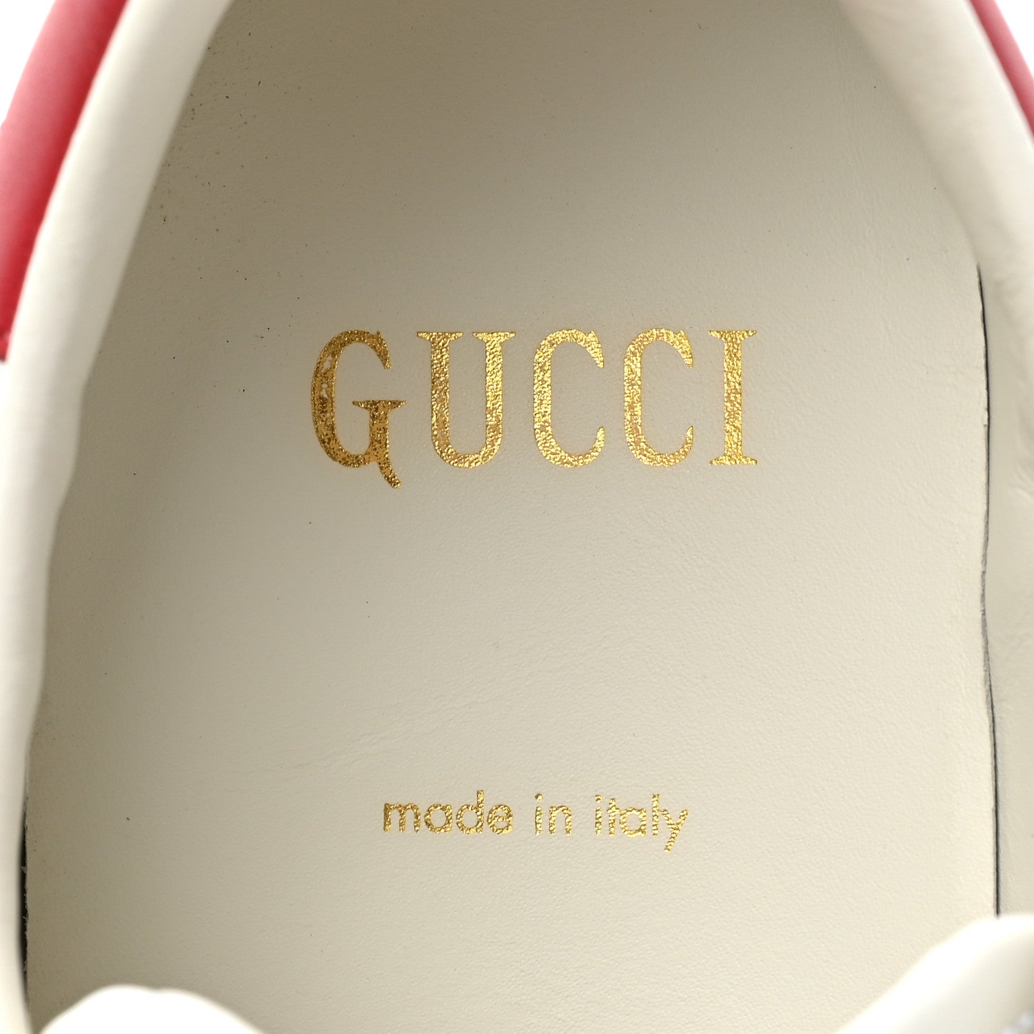 Gucci Calfskin Gucci 100 Womens Ace Sneakers 35 White Hibiscus Red 8 of 11