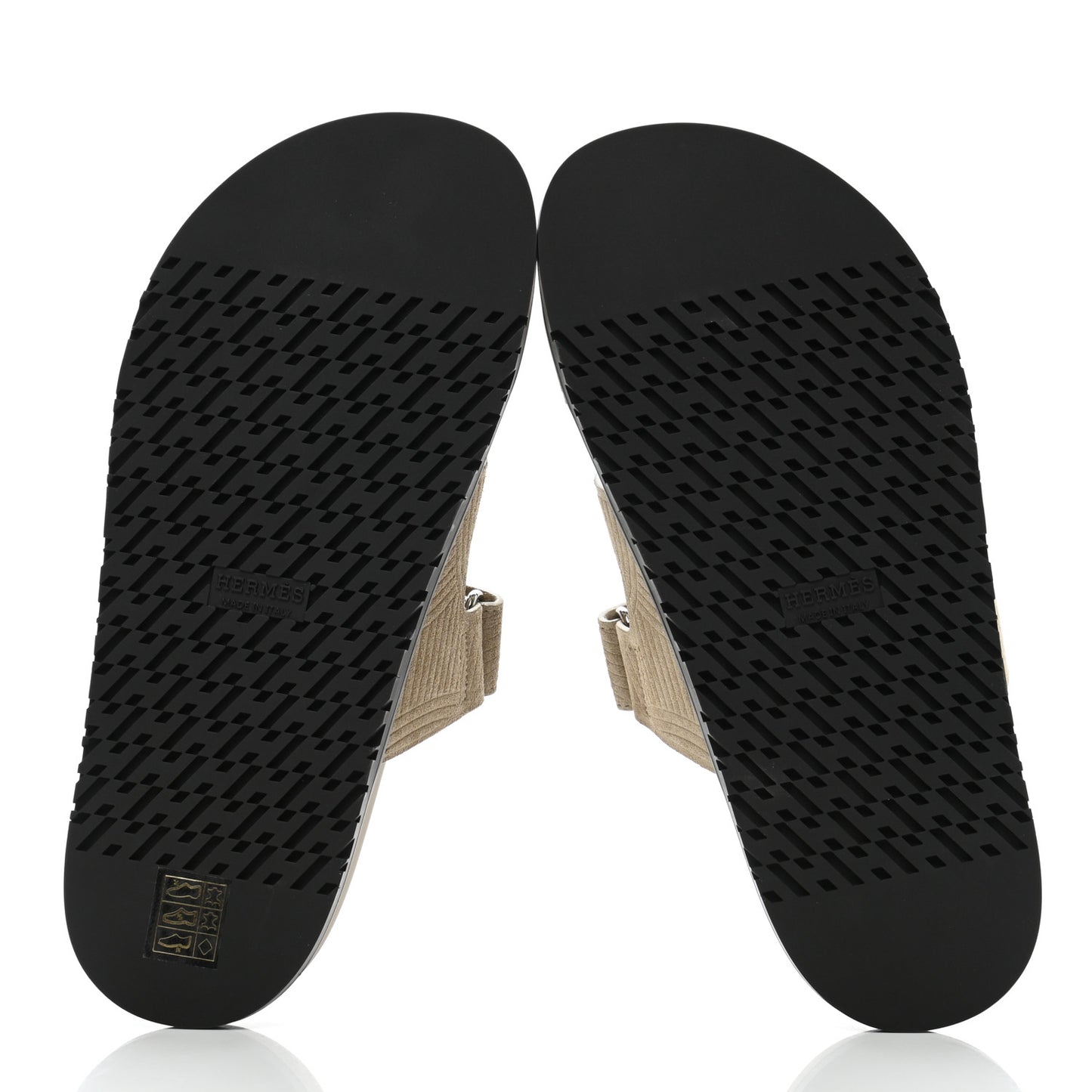 Suede Goatskin Chaine d'Ancre Womens Chypre Sandals 39 Beige Sable