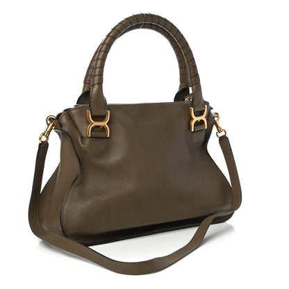 Chloe Calfskin Studded Medium Marcie Satchel Merino Grey 3 of 12