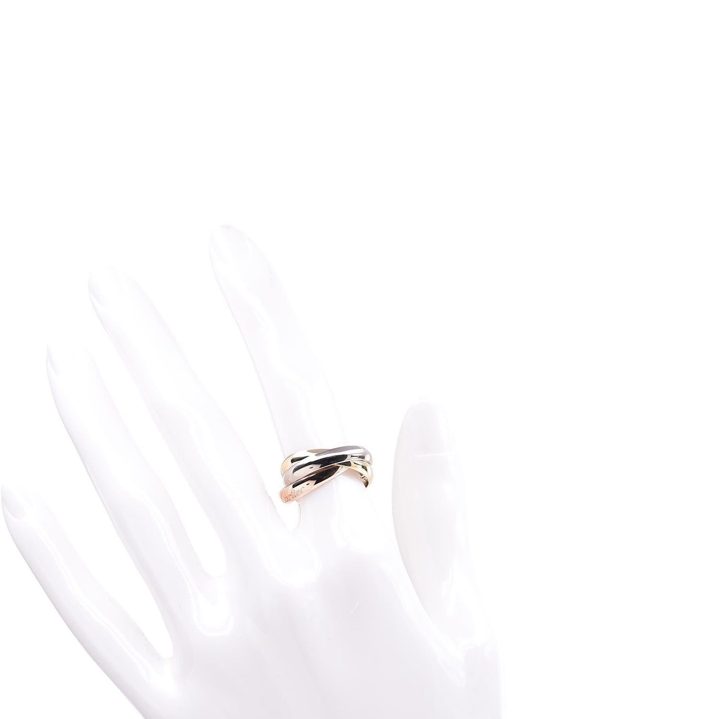 18K Pink Yellow White Gold Classic Trinity Ring 52 6