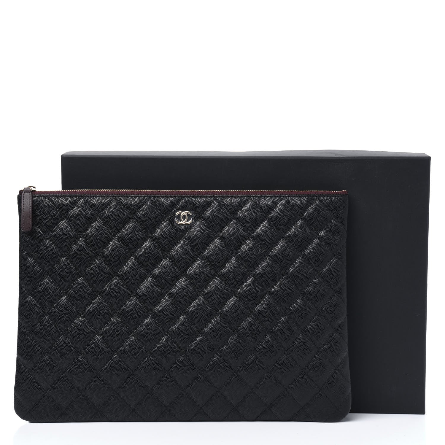 Chanel Caviar Quilted Large Cosmetic Case Black 9 of 9