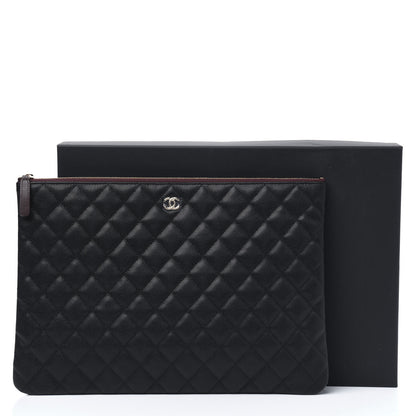 Chanel Caviar Quilted Large Cosmetic Case Black 9 of 9