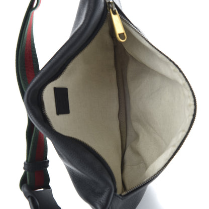 Gucci Grained Calfskin Logo Belt Bag Black 5 of 9