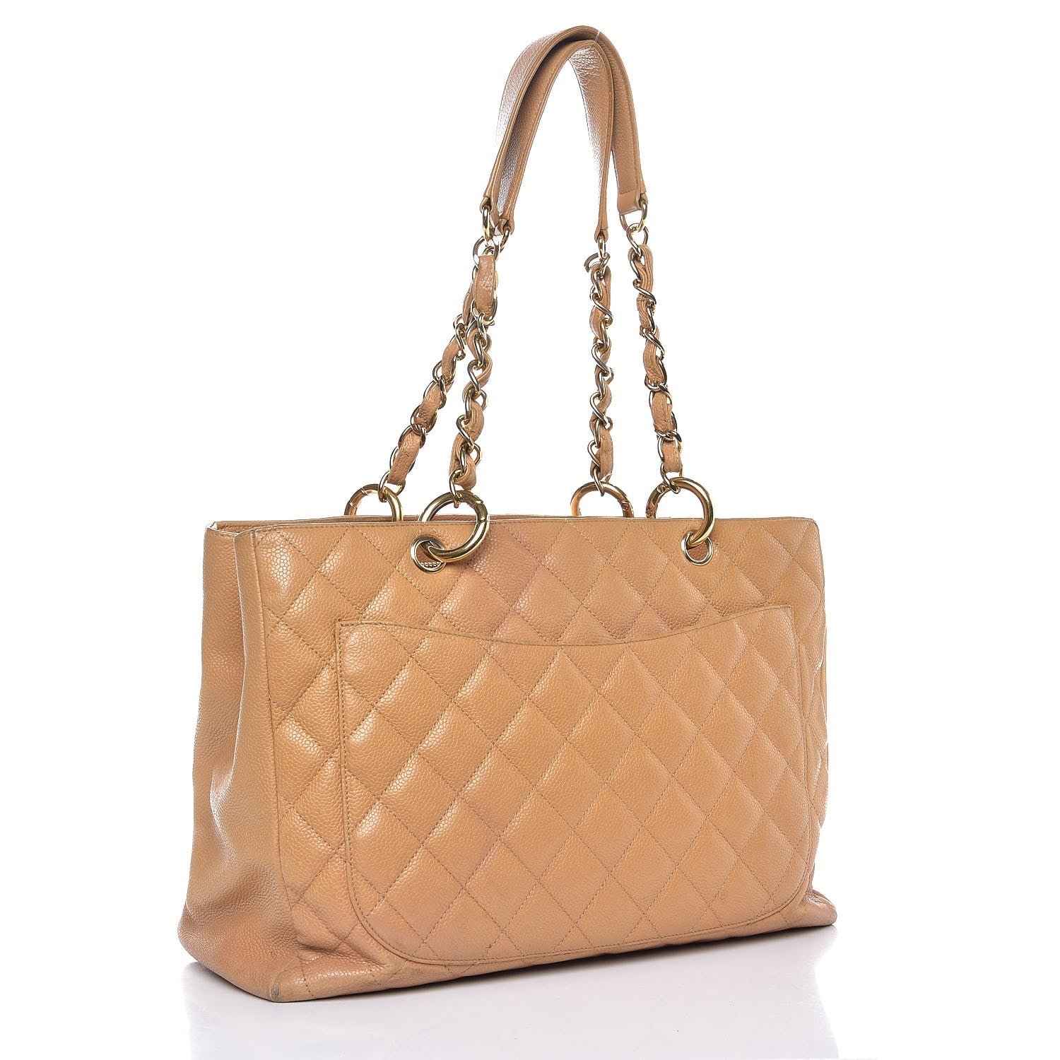 Chanel Caviar Quilted Grand Shopping Tote GST Beige 3 of 26