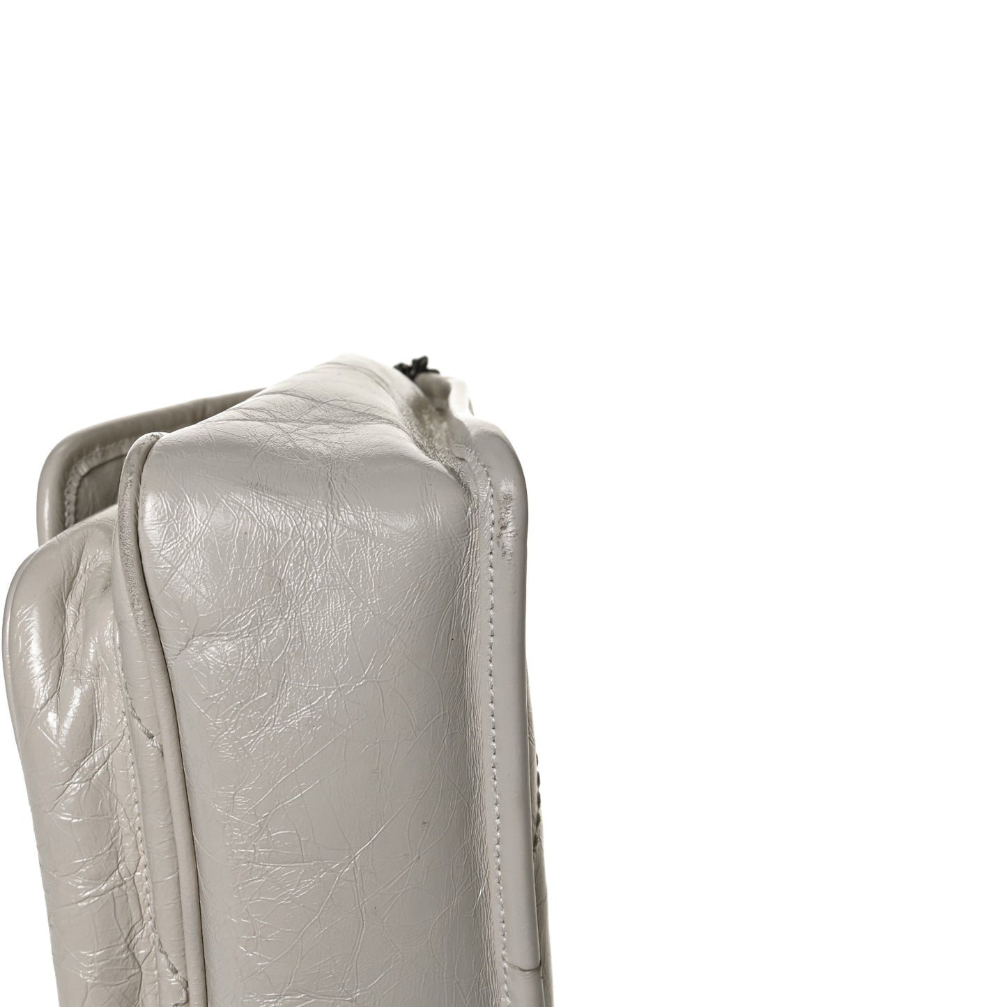 Crinkled Calfskin Matelasse Monogram Baby Niki Chain Satchel Light Natural
