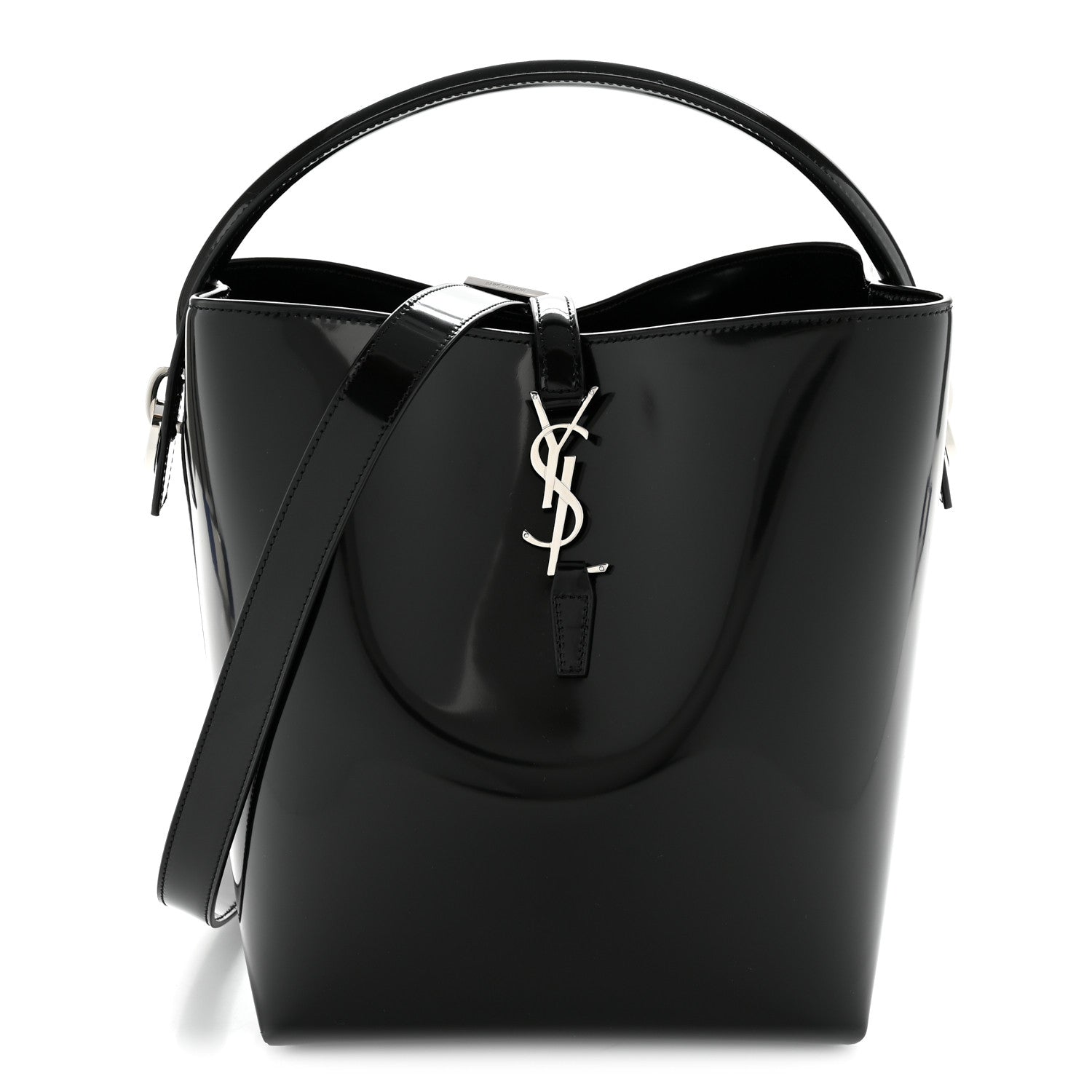 Saint Laurent Patent Calfskin Le 37 Bucket Bag Black 1 of 13