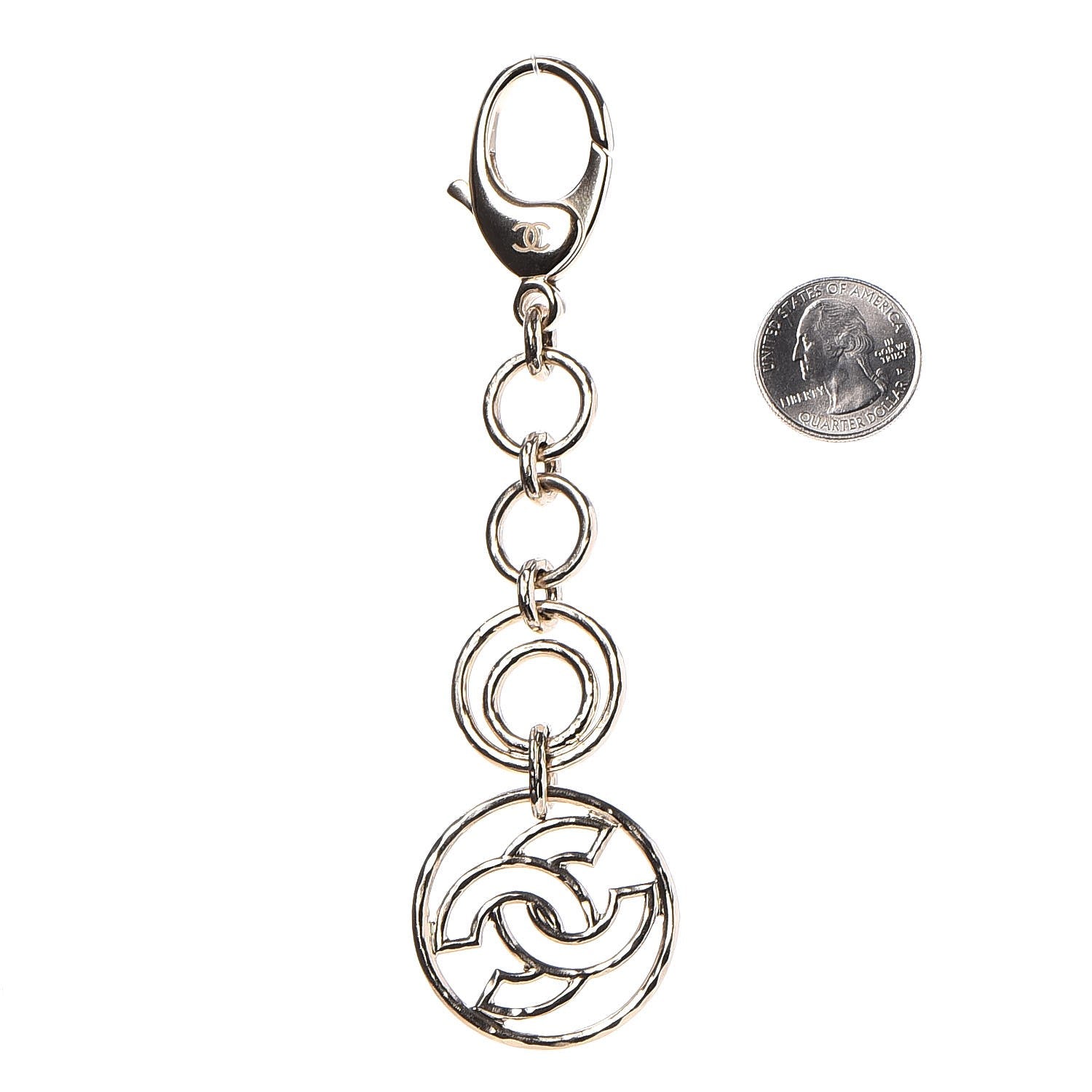 Chanel Hoop Cuba CC Key Chain Gold 2 of 3