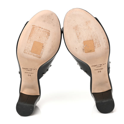 Jimmy Choo Nappa Myla 65 Mule Sandals 38 Black 5 of 7