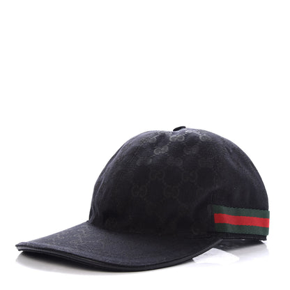 Gucci Monogram Web Baseball Hat M Black 1 of 8