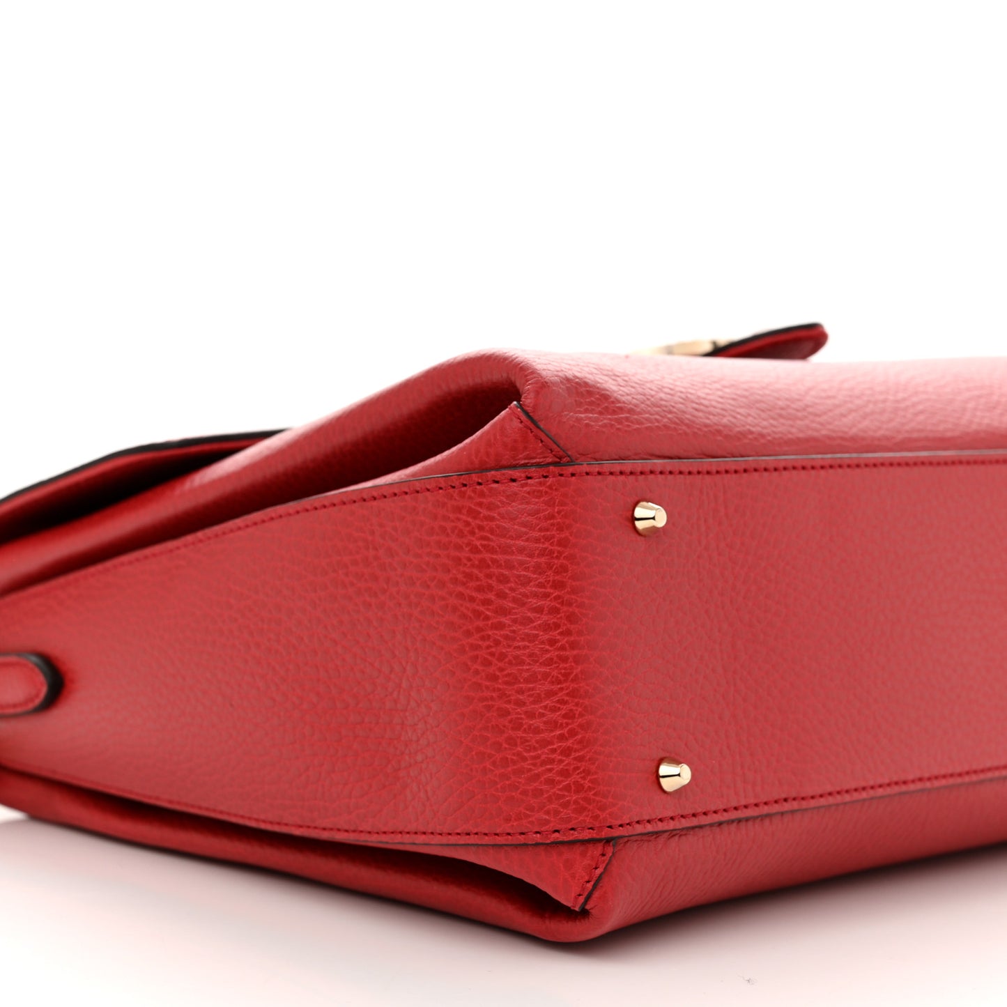 Dollar Calfskin Medium Interlocking G Top Handle Shoulder Bag Red