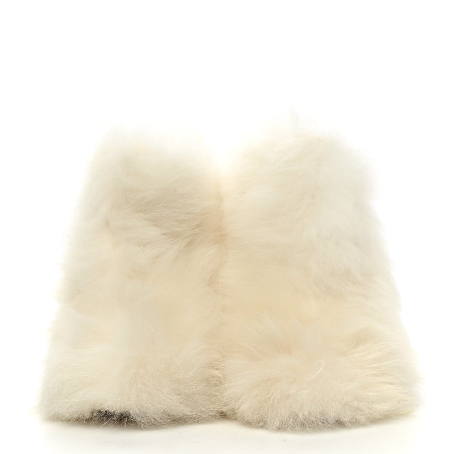 Fur Ankle Boots 37.5 White
