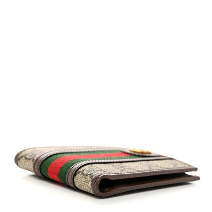 Gucci GG Supreme Monogram Web Mens Ophidia Bi-Fold Coin Wallet Beige New Acero 4 of 7