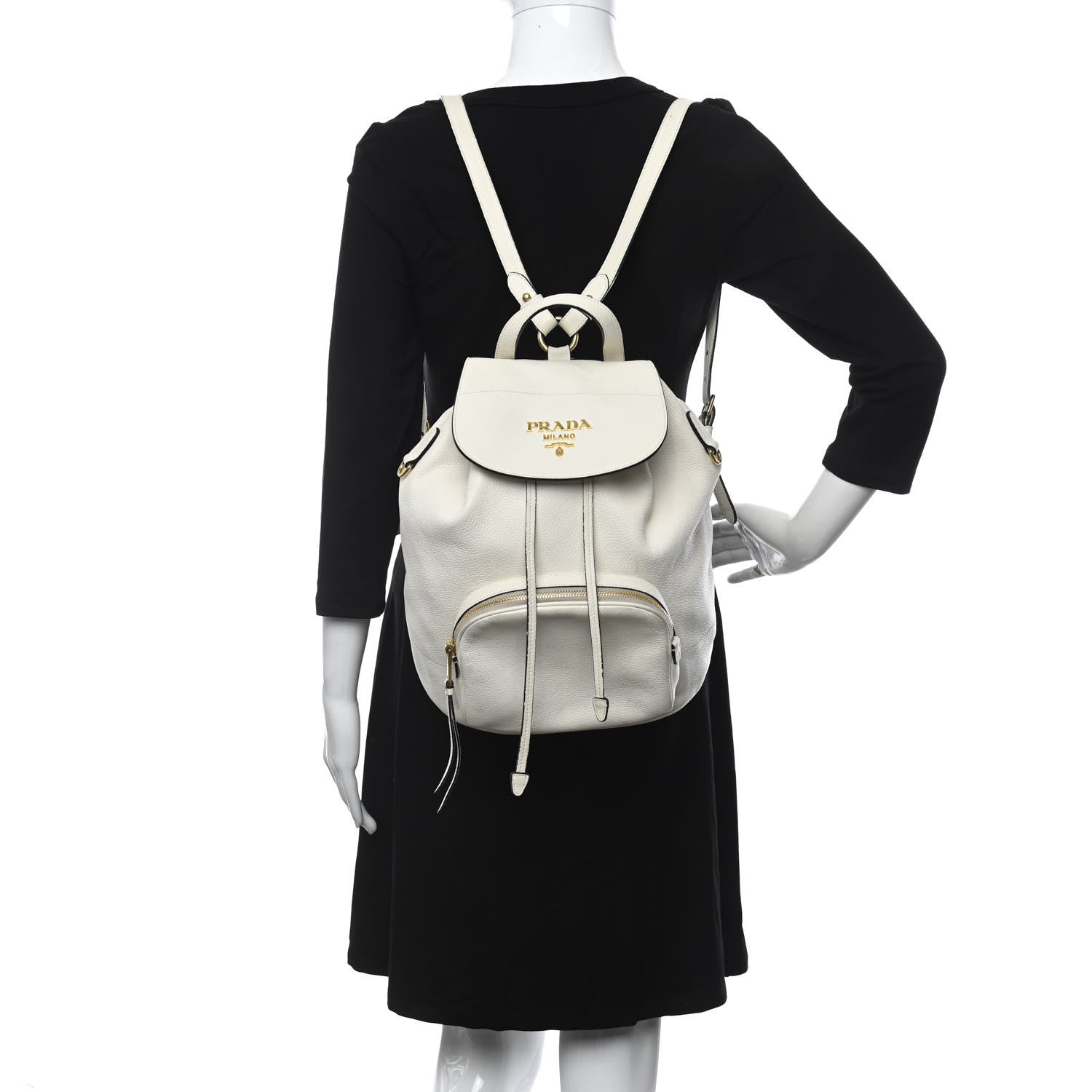 Prada Vitello Daino Backpack Talco 3 of 17