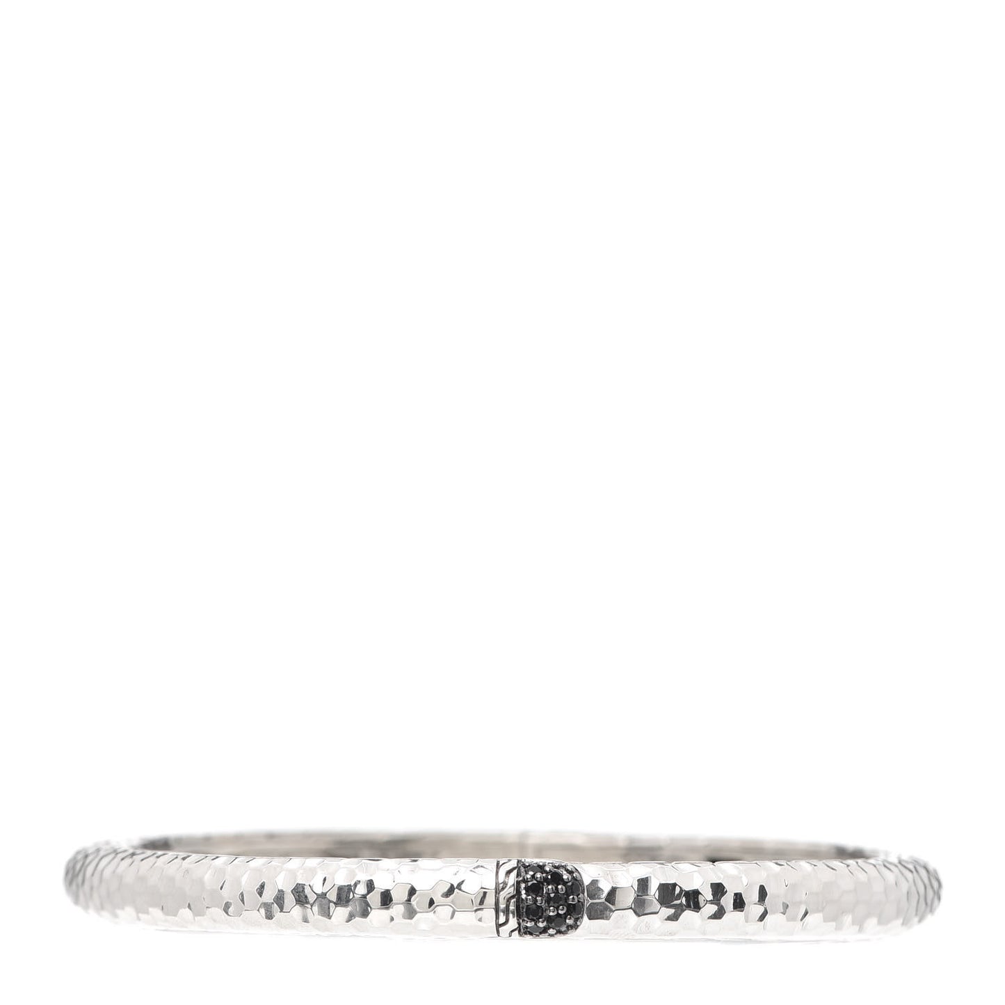 Sterling Silver Black Sapphire Small Lava Kick Cuff Bracelet