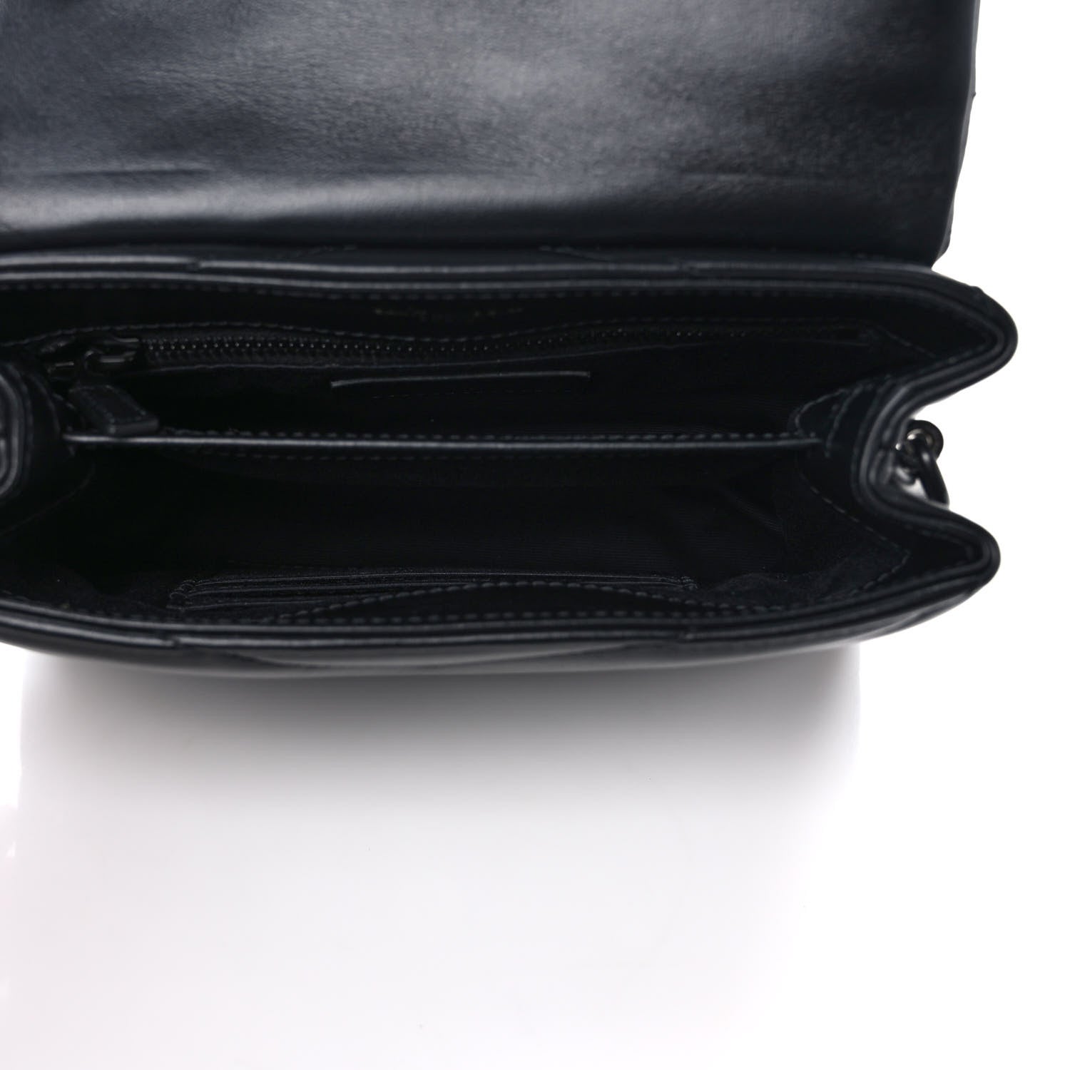 Saint Laurent Calfskin Y Quilted Monogram Monochrome Toy Loulou Crossbody Bag Black 5 of 8