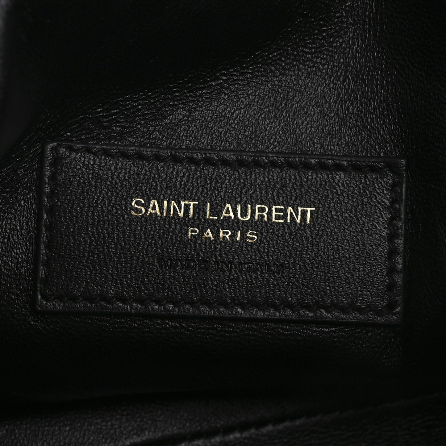 Lambskin Quilted Gaby Zipped Pouch Black