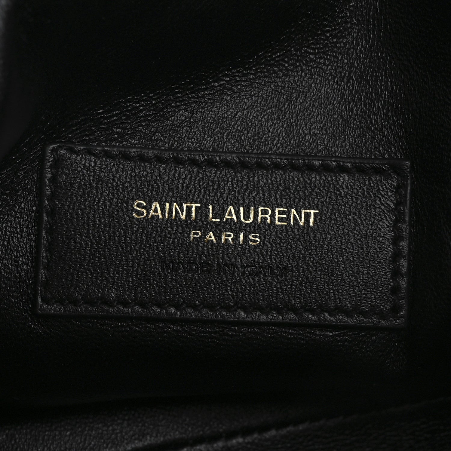Saint Laurent Lambskin Quilted Gaby Zipped Pouch Black 6 of 11