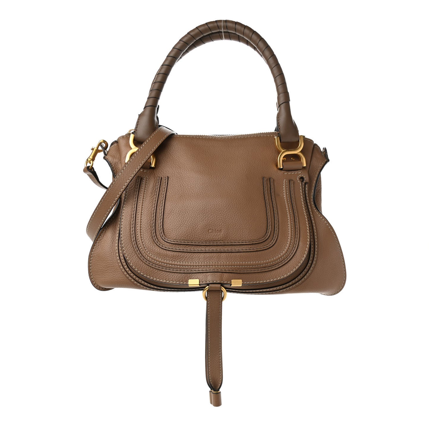 Calfskin Medium Marcie Satchel Nut