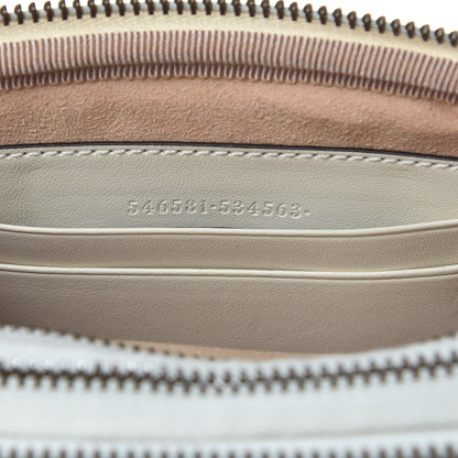 Gucci Calfskin Matelasse Mini GG Marmont Chain Crossbody Bag Mystic White 8 of 12