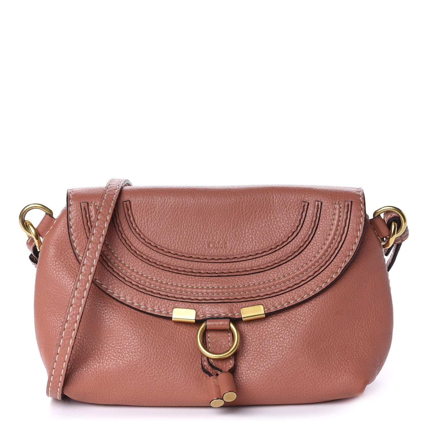Chloe Calfskin Marcie Pochette Crossbody Bag Coral 1 of 10