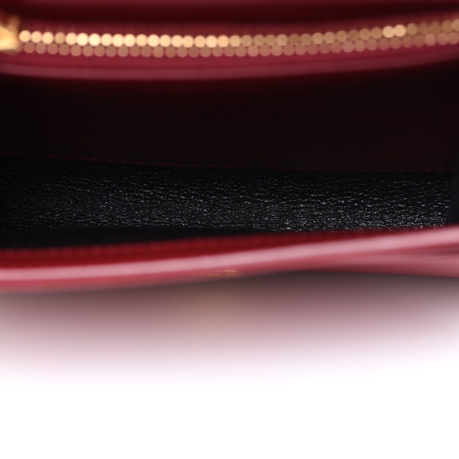 Saint Laurent Calfskin Monogram Chain Card Case Rouge Eros 5 of 8