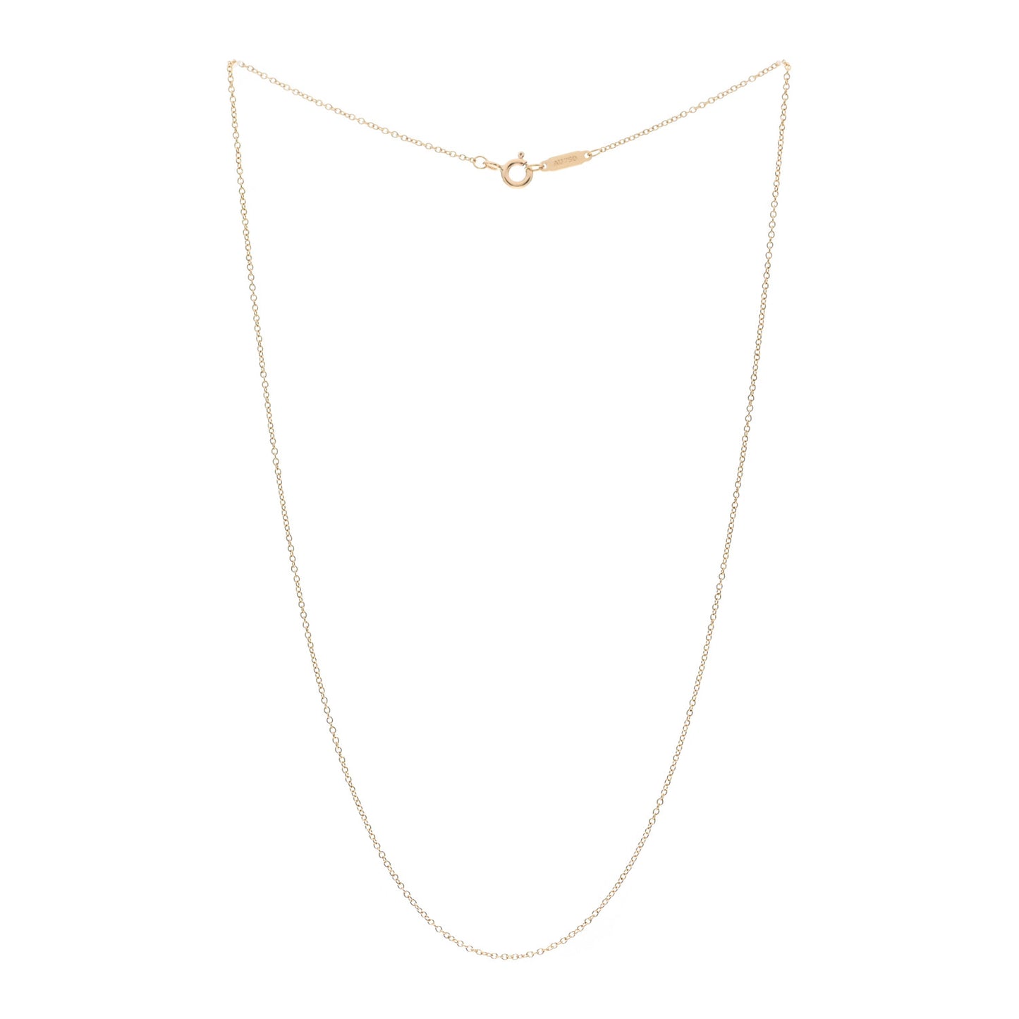 18K Yellow Gold Chain Necklace 16"