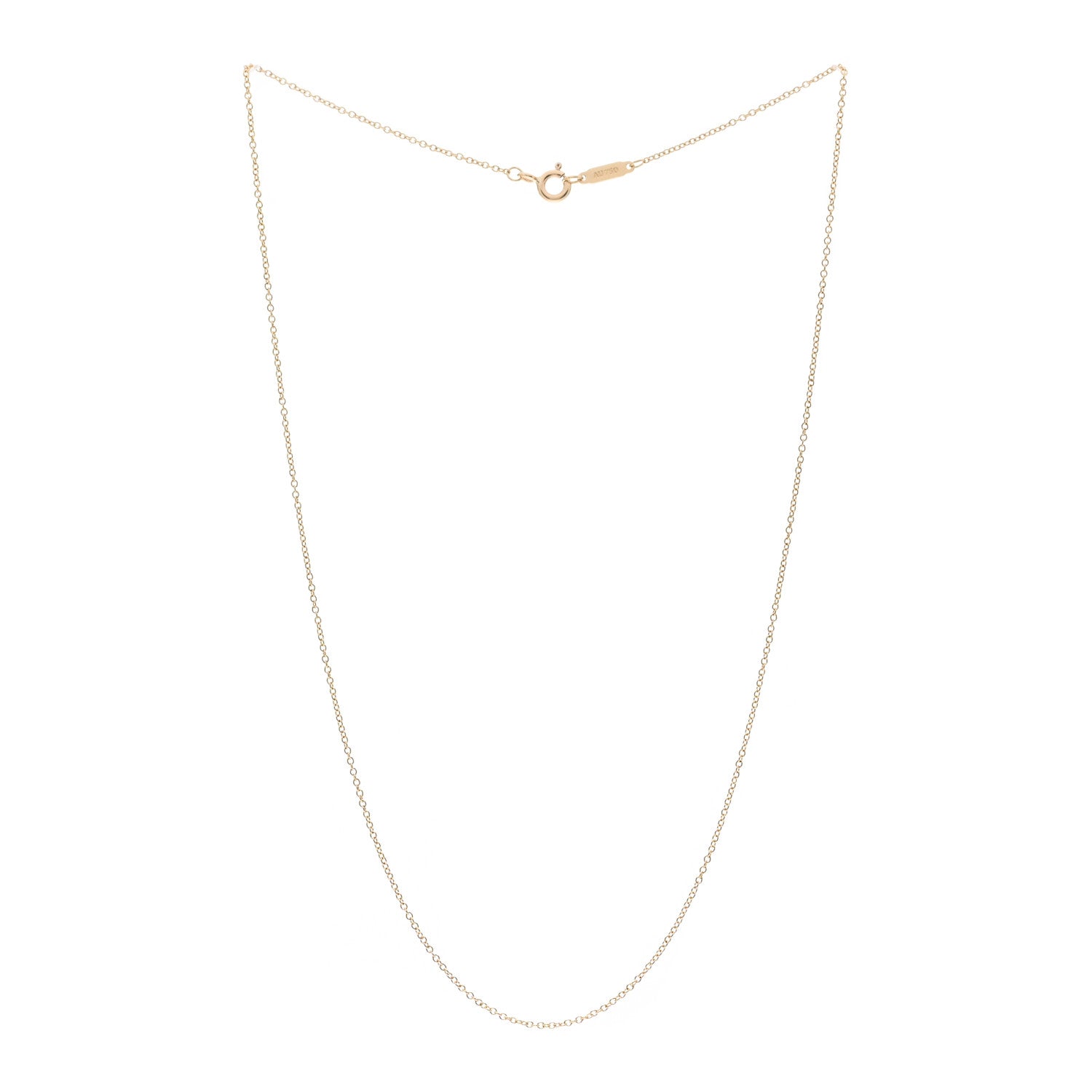 Tiffany 18K Yellow Gold Chain Necklace 16" 6 of 9