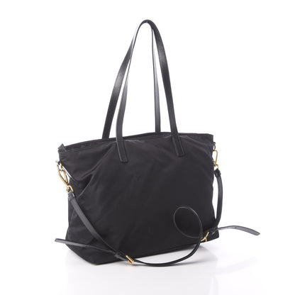 Prada Tessuto Nylon Saffiano Shopping Tote Black 4 of 10