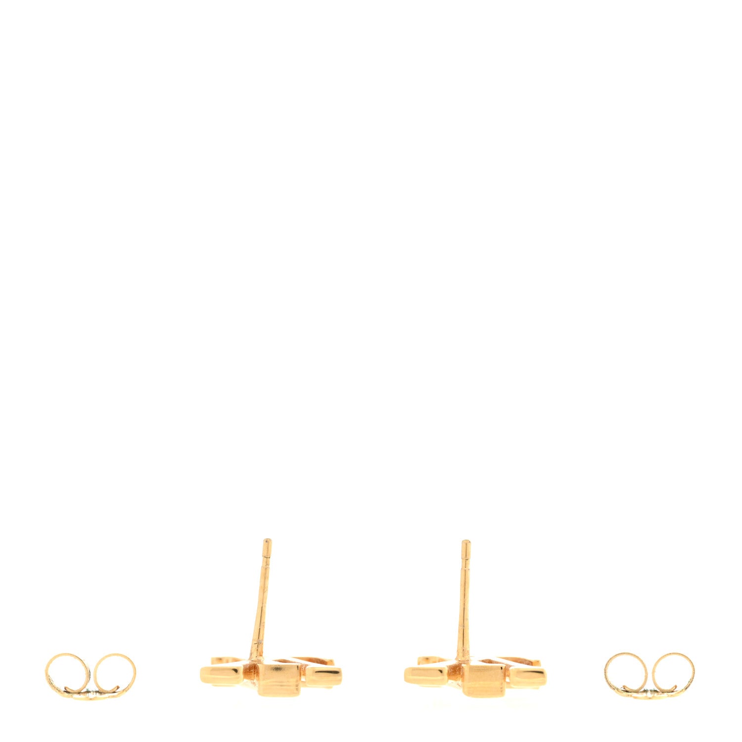 Louis Vuitton Metal LV Iconic Earrings Gold 3 of 5