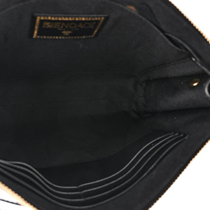 Fendi X VERSACE Vitello Grace Fendace FF Baroque Logo Large Flat Pouch Black 5 of 9