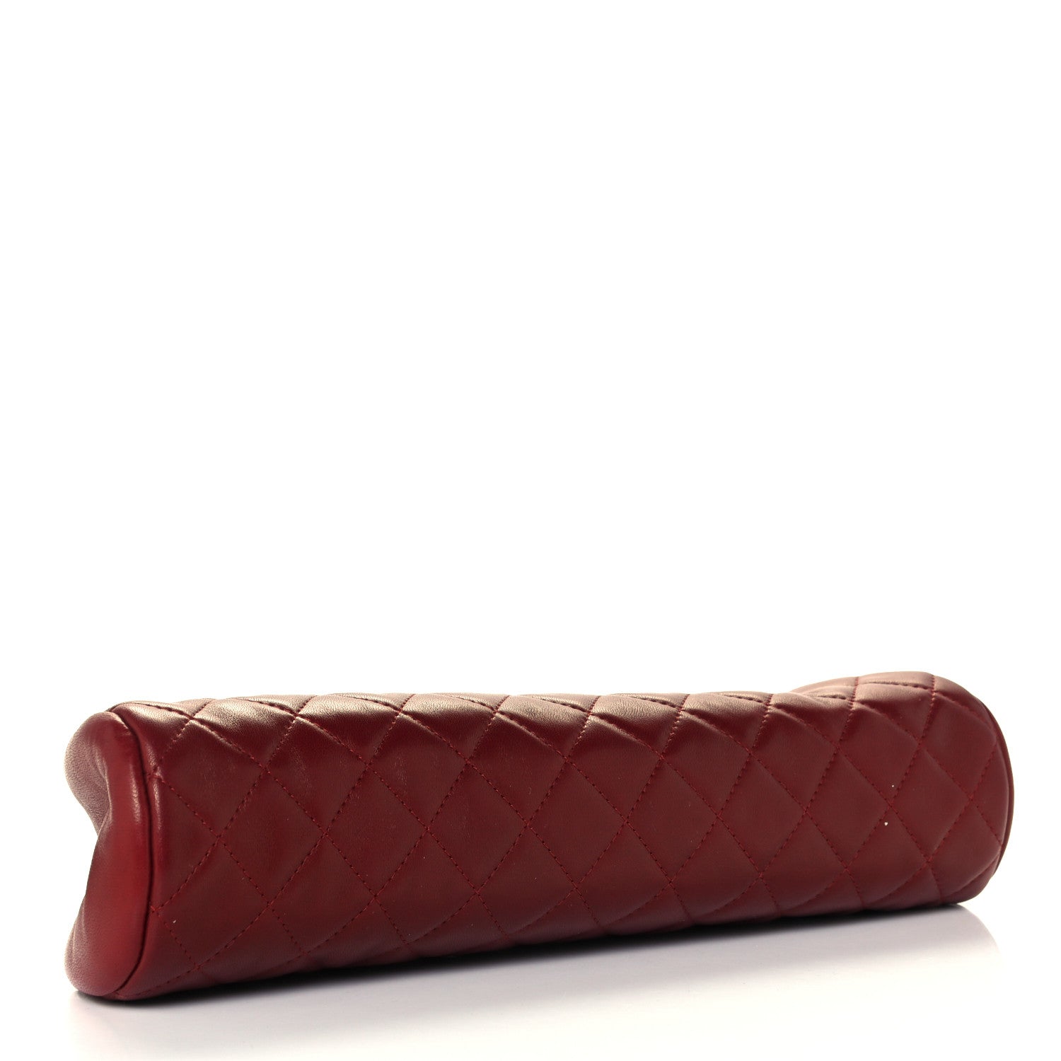 Chanel Lambskin Quilted Timeless Clutch Dark Red 4 of 11