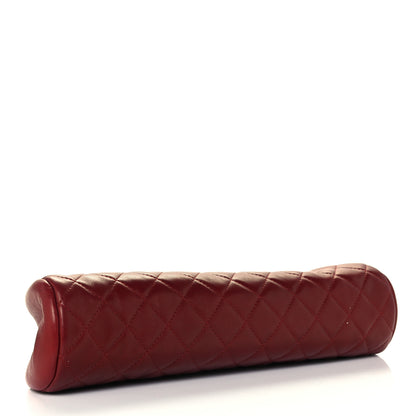 Chanel Lambskin Quilted Timeless Clutch Dark Red 4 of 11