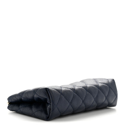 Chanel Caviar Quilted Cosmetic Case Navy 4 of 9