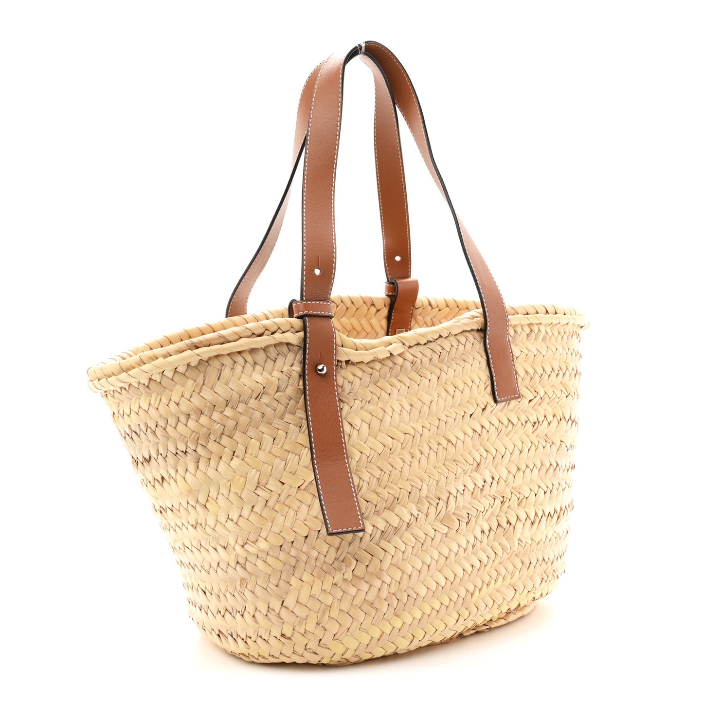 Raffia Basket Tote Bag Natural Tan