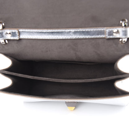 Fendi Vitello Catalan Mirror Scalloped Multi Studded Small Kan I Shoulder Bag Argento 5 of 10