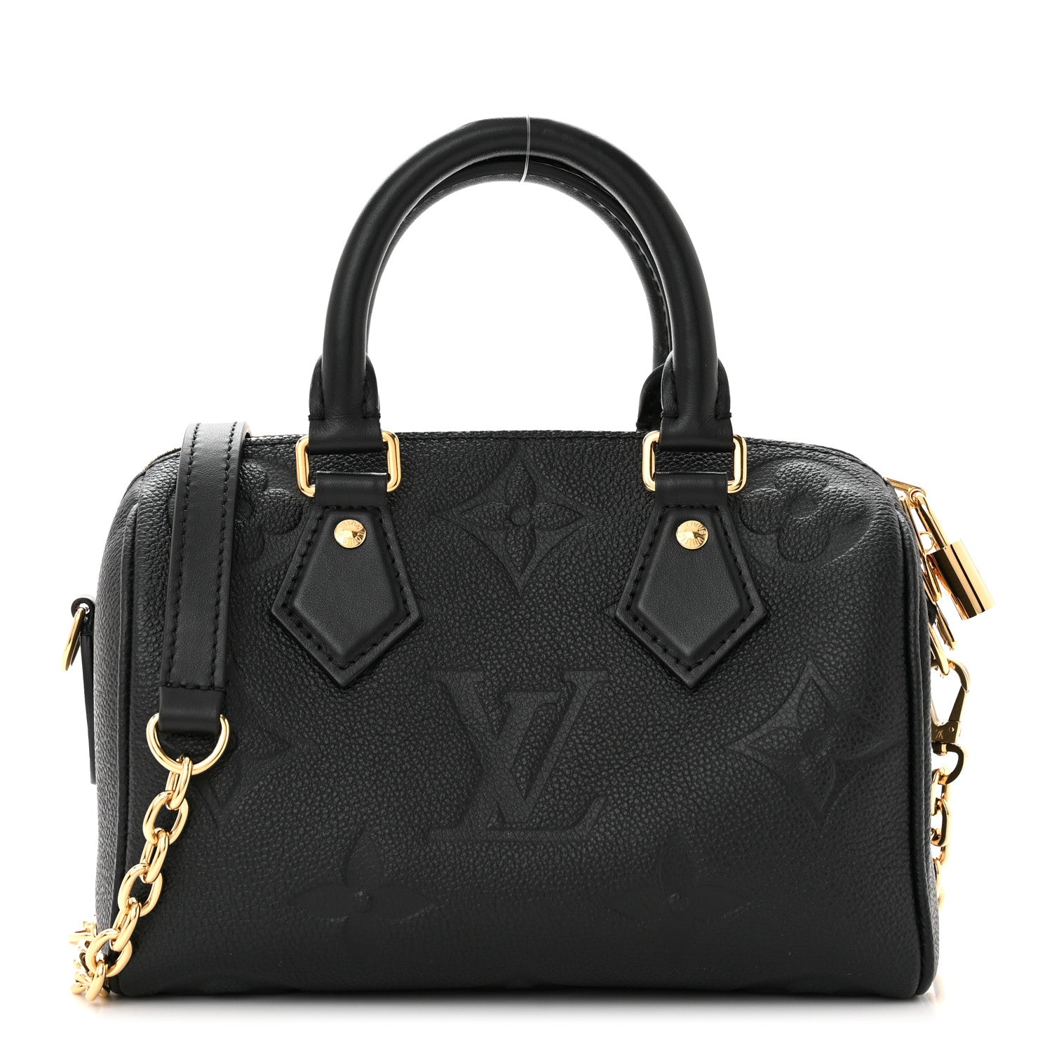 Louis Vuitton Empreinte Monogram Giant Speedy Bandouliere 20 Black 1 of 9