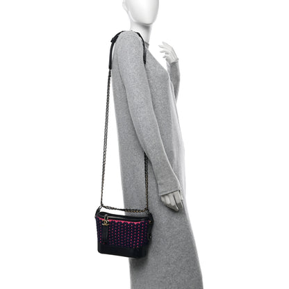 Chanel Wool Calfskin Small Gabrielle Hobo Dark Navy 2 of 10