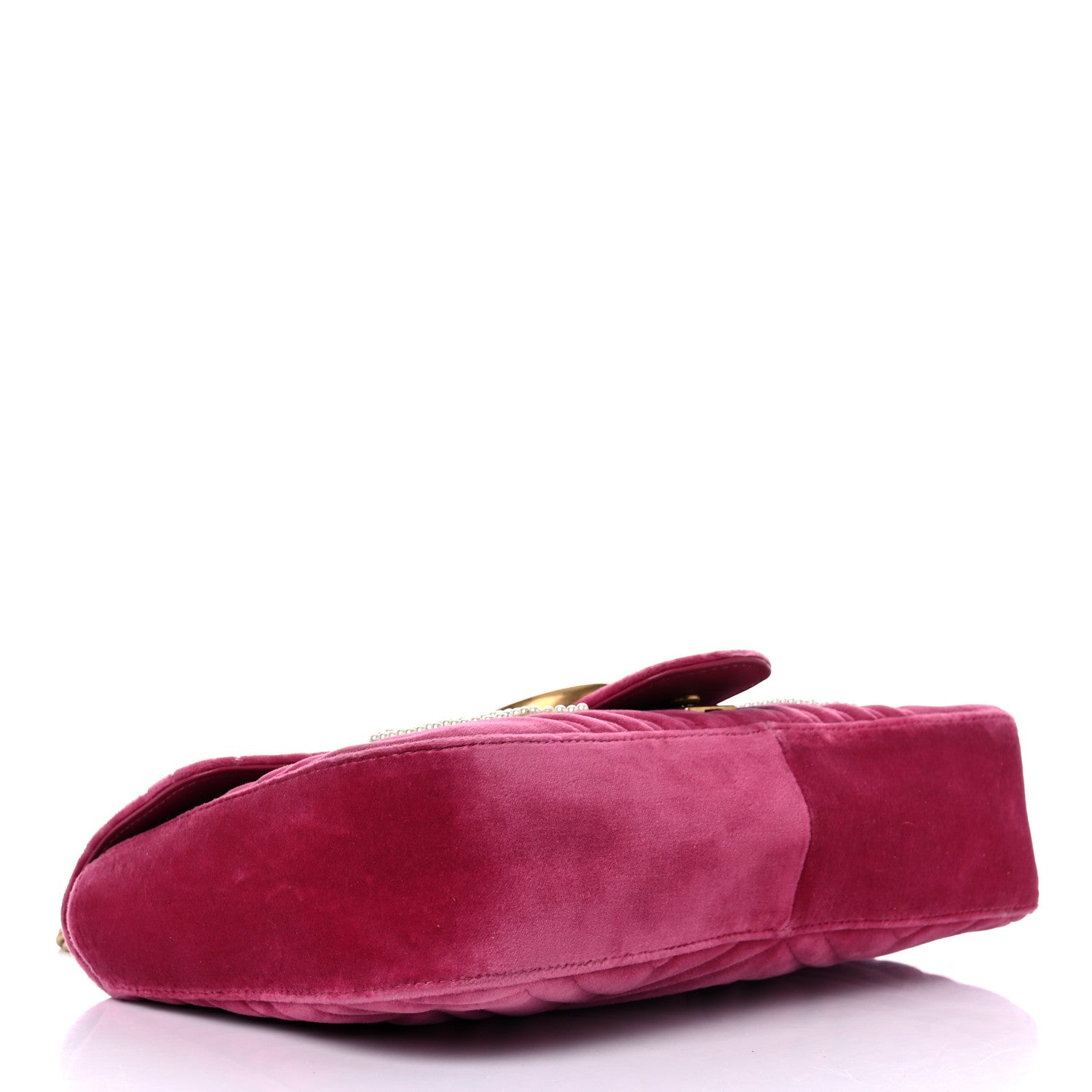 Gucci Velvet Matelasse Blind for Love Embroidered Medium GG Marmont Shoulder Bag Light Raspberry Rose Multicolor 4 of 16