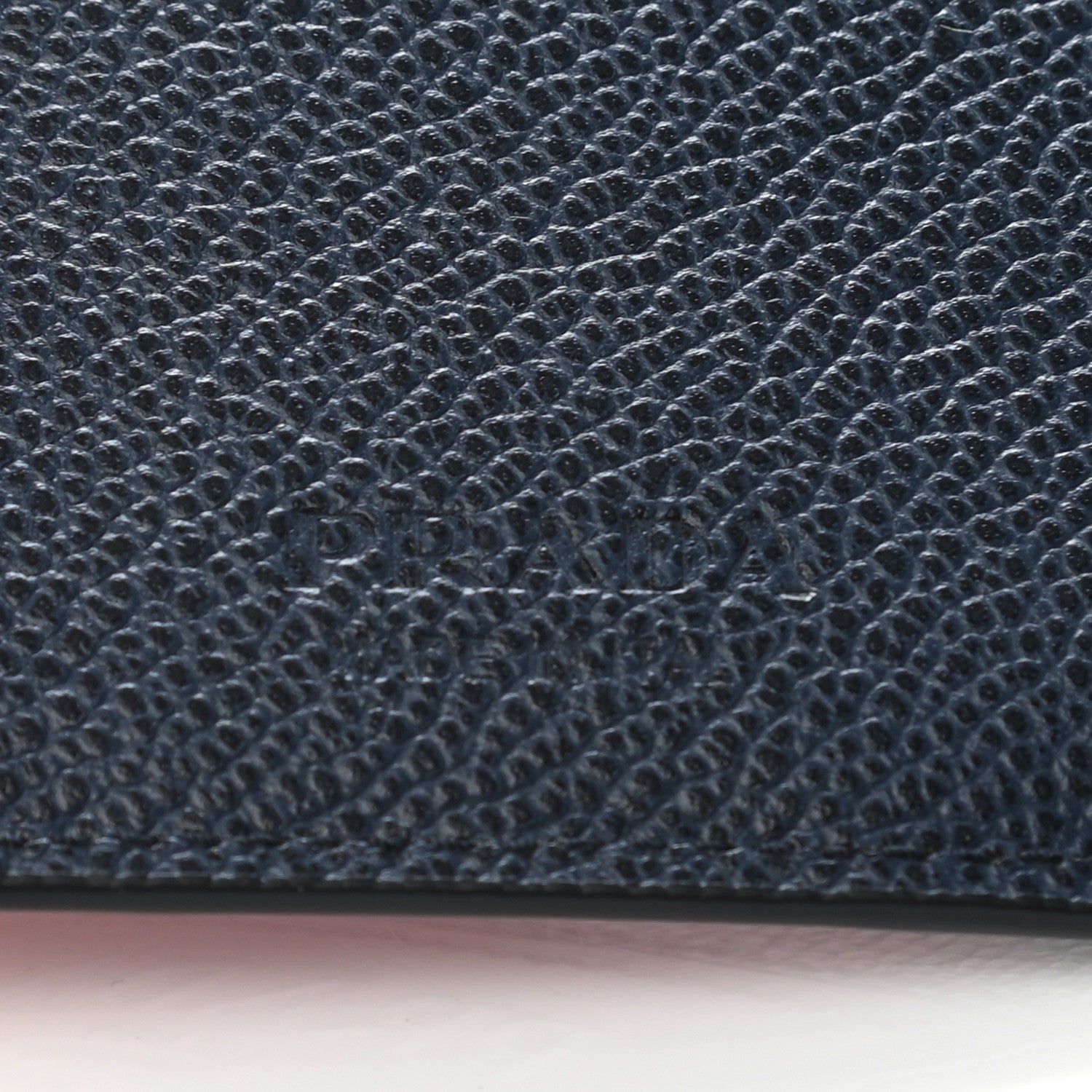 Prada Vitello Micro Grain Card Holder Baltico Fuoco 5 of 5