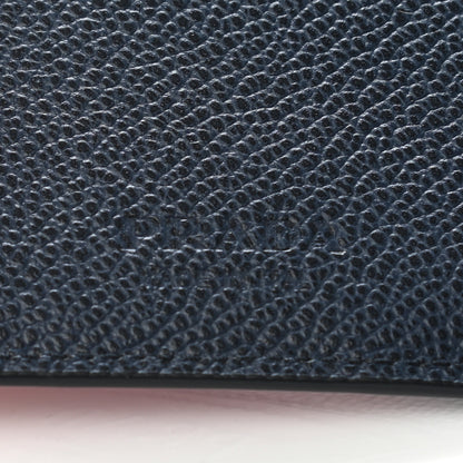 Prada Vitello Micro Grain Card Holder Baltico Fuoco 5 of 5